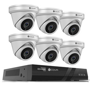 <span class=keywords><strong>Kit</strong></span> NVR 8 canaux à succès avec 6 caméras IP tourelles 5MP, détection intelligente audio humaine et véhicule, système de caméra de vidéosurveillance à prix compétitif - Product Image 1