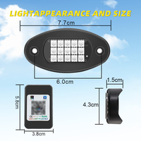 Nouvelles lumières LED sous le châssis de voiture, contrôle à distance par application, lumières néon RGB, lumières LED pour roche, lumières décoratives pour voiture, lampe d'ambiance