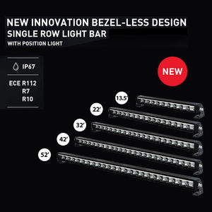 Diseñado sin tornillos 42 pulgadas 60W 16000LM 6500K Combo IP68 e IP69K Barra de luz LED todoterreno de una sola fila a prueba de agua - Product Image 2