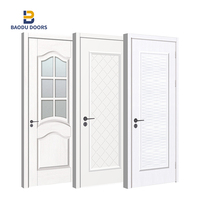 Bowdeu usine Offre Spéciale dalle interne prehung portes intérieures mdf pvc porte intérieure en bois massif porte en bois pour maison