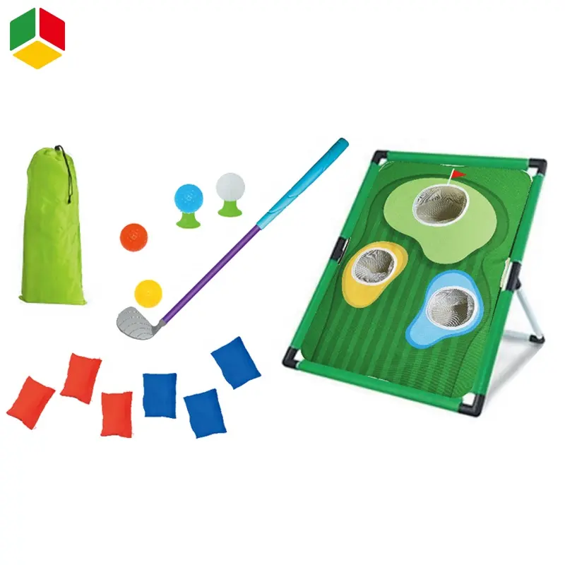 QS giocattoli per sport all'aria aperta interazione per bambini Golf Sand Bag Throw Toss 2 In 1 gioco giocattoli gioco di Golf