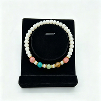 Bracelet élastique en perles de cristal lapis-lazuli, style tendance, vente en gros, pour accessoires unisexes