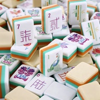 MUZHENG Venta al por mayor Directo de fábrica Marca de lujo moderna Mahjong portátil de acrílico tallado 160 fichas americanas para apuestas de casino