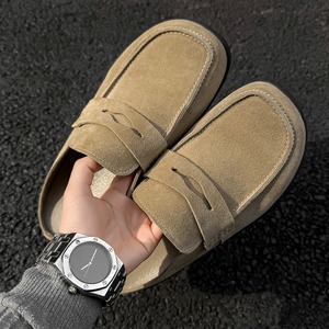 New style woolen men's casual slip-on loafers comfortable lazy shoes high-end men's shoes with a touch of sophistication - Product Image 2