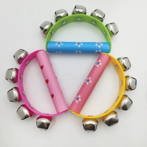 Campana de Madera Semicircular con Estampado Floral, Campana de Mano para Niños, Instrumento de Percusión Orff para Ejercicios Matutinos - Product Image 4