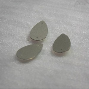 Hebilla plana decorativa en forma de lágrima cosida a mano con piedras, accesorio de ropa, hebilla plana perforada de vidrio, fabricante mayorista - Product Image 4