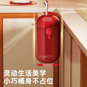 Cubo de basura montado en la pared con apertura de 21,5 cm para uso en interiores en la cocina, sin necesidad de perforar - Product Image 2