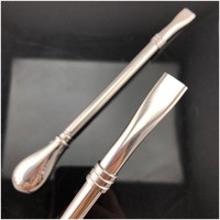 Paille-filtre à thé Yerba Mate en acier inoxydable 304 de 19,5 cm avec cuillère