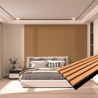Panneaux acoustiques en bois à lattes pour l'intérieur moderne, panneaux acoustiques pour la conception de studio de musique, insonorisés, imperméables, ignifuges