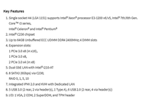 Carte mère de serveur Micro-ATX MBD-X11SSM-F avec un seul processeur Intel C236 LGA-1151 (Socket H4), prise en charge DDR4