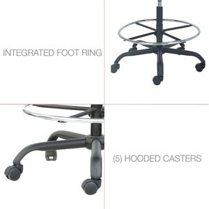 Silla de oficina negra con asiento grande y alto de la serie Alera Mota - Product Image 3