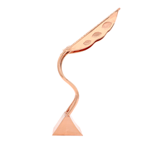 Chine fabricant conception alliage de zinc plaqué or rose masque trophée logo gravé personnalisé trophée en métal