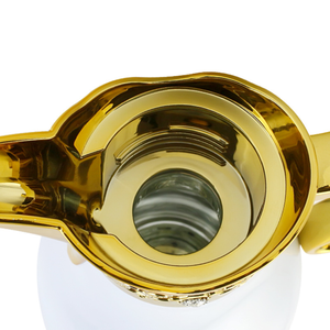 <span class=keywords><strong>Théière</strong></span> en acier inoxydable de style arabe de 1 L, doublure en verre de style moyen-oriental, <span class=keywords><strong>thermos</strong></span> doré avec poignée, personnalisable - Product Image 3