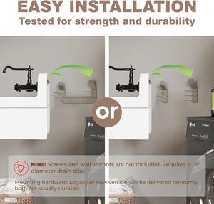 Évier utilitaire à montage <span class=keywords><strong>mural</strong></span> de 21 pouces blanc en argile réfractaire avec accessoires pour salle de bain cuisine <span class=keywords><strong>garage</strong></span> utilisation extérieure - Product Image 6