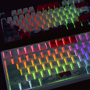 Teclado mecánico para juegos de 87 teclas, Teclado retroiluminado con cable de arcoíris Led Rgb con interruptores rojos para Windows Gaming Pc - Product Image 5