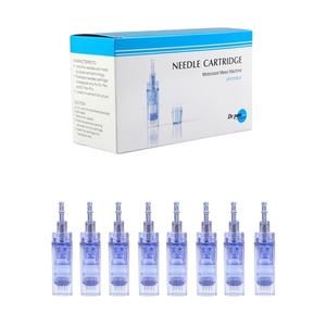 Cartucho de agujas drpen A1 agujas azules con cubierta 1/3/5/7/ 9/12/24/36/42/Nano pines uso para microneelding y PMU - Product Image 1
