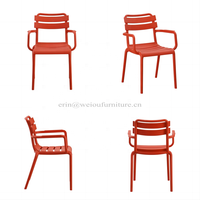 Chaises d'extérieur en plastique Dossier Chaises d'extérieur en PP Fauteuils de restaurant Chaise de salle à manger