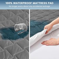 Protège-matelas imperméable en microfibre taille Queen avec poches profondes respirantes, utilisable toute l'année, lavable en machine