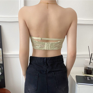 Reggiseno push-up senza spalline in pizzo da donna Wildness, bralette balconette <span class=keywords><strong>con</strong></span> <span class=keywords><strong>ferretto</strong></span> senza imbottitura, reggiseno bandeau convertibile multiuso per donna - Product Image 6