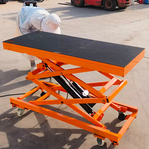 Nieuwe Elektrische Hydraulische Schaarlift <span class=keywords><strong>Lift</strong></span> Voetbediende Beweegbare Lading Laadtafel Truck Voor Hotels - Product Image 2