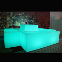 Table de bar éclairée avec seau à glace, led, rechargeable directe d'usine, pour discothèque, fête, ktv