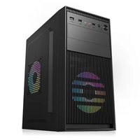 Boîtier PC Meway à haut débit d'air, châssis de bureau Micro ATX, panneau latéral ventilé, tour moyenne, en stock, prix d'usine