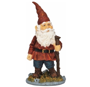 Statua dello gnomo da giardino sognatore in resina. Giardino esterno decorazione prato in resina artigianato - Product Image 1