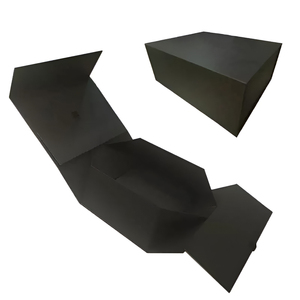 Çevre dostu özel Logo oluklu mukavva kutu siyah ayakkabı katlanabilir kağıt ambalaj manyetik kapaklı hediye kutuları - Product Image 6