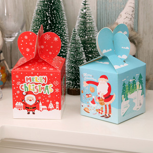 Nueva caja plegable de Navidad con diseño de manzana, caja de embalaje de dibujos animados para Nochebuena, caja de papel, caja de dulces, caja de regalo - Product Image 3