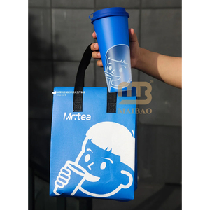 Eco desechable papel de aluminio café burbuja Boba leche té para llevar bolsa aislada café entrega de comida térmica no tejida bolsa térmica - Product Image 4