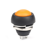 Interrupteur momentané rond à bouton-poussoir en plastique PBS 33B, 2 broches, 12 mm, étanche, réinitialisation de l'alimentation, non verrouillable, PBS-33B