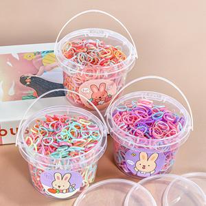 Cravates non dommageables à haute élasticité pour femmes cordes de cheveux de bébé colorées petites bandes élastiques noires pour enfants - Product Image 1