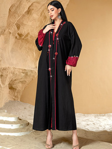 Robe ethnique deux pièces en polyester de luxe, anti-statique, brodée et dessinée à la main, texture décontractée, motif Rose <span class=keywords><strong>Rencontre</strong></span> - Product Image 6