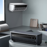 Ventilateur brumisateur télécommandé 2-en-1, ventilateur de refroidissement à brumisation pour bureau et maison, à poser sur le bureau ou à fixer au mur