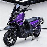 Moto électrique sportive pour adultes, sans balais, 72V 1200W, haute vitesse, avec cadre en acier au carbone et frein à disque, pour utilisation sur route