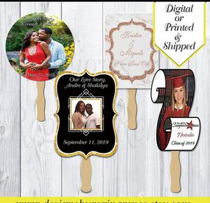 Abanicos de Plástico Personalizados a Prueba de Agua y Recortes Faciales Personalizados para Fiestas, Bodas y Eventos - Recuerdos Personalizados para Fiestas - Product Image 4