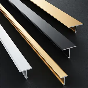 Foshan Supplier Metal Trim Strip Flat Trim Strip For Wall Furniture Wardrobe Decoration Stainless Steel Tile Trim