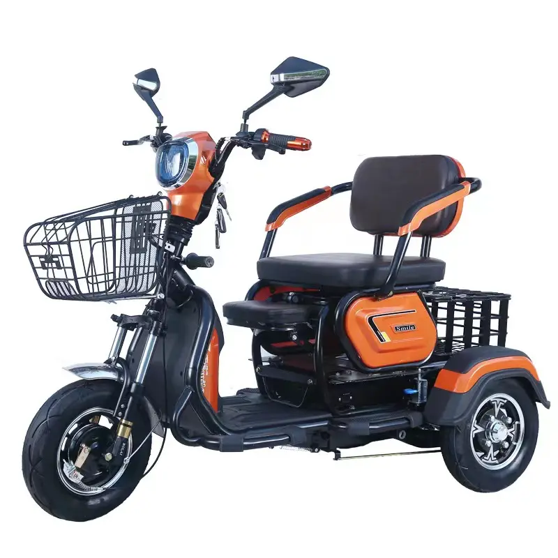 72V Electric Three-Wheeled Motorcycle 48V60V72V20A Cargo E-Vehicle for Adults and Children Shopping and Pick-Up Truck