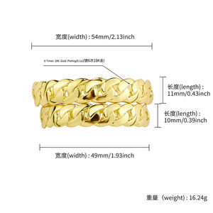 Vendita calda in vero oro placcato bretelle lucide a forma di catena cubana con personalità denti d'oro accessori Rap esagerati - Product Image 5