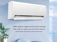 Climatiseur mural de type split 9000/12000/18000/24000 BTU, refroidissement et chauffage, écran LED, fonctionnement silencieux, télécommande