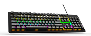 Clavier de jeu mécanique filaire ergonomique RVB à touches complètes, idéal pour les joueurs sur PC, accepte la personnalisation du logo OEM - Product Image 3