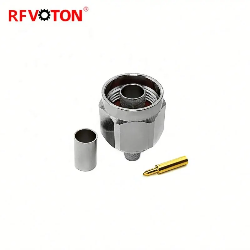 RF Connector Hexagon N Crimp Plug Type Male For RG58 RG223 RG142 LMR200 LMR195 Coaxial Cable