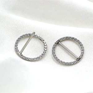 Calendo cổ điển núm vú Vòng ASTM F136 Titan vòng CZ paved núm vú lá chắn Vòng G23 Titan Barbell núm vú piercing đồ trang sức - Product Image 3