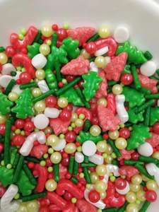 Nouvelles Décorations Comestibles pour Gâteaux de Noël, Fournitures de Décoration de Pâtisserie, Confettis Comestibles, Garniture de Bonbons - Product Image 4