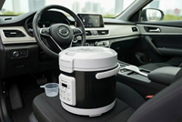 Cuisinière à riz électrique portable 12V/24V 3L, minuterie numérique et maintien au chaud, pour voiture, camion, camping-car, camping en plein air (certifié CE)
