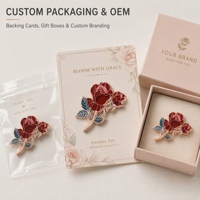 Broche en métal émaillé souple personnalisée, élégante, motif floral botanique rose, pour robe femme