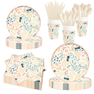 Juego de Platos de Papel con Diseño de Tenis DAMAI, Vajilla para Fiestas, Plato de Papel Desechable Estilo Tenis, Artículos para Fiestas Deportivas y Festividades - Product Image 2