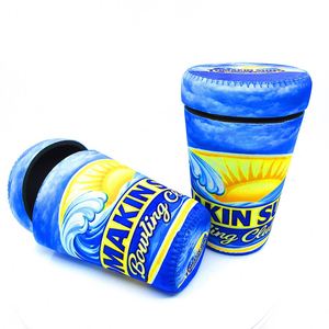 Funda de Neopreno Aislante para Vasos de Cerveza de 16 Onzas con Tapa de Espuma Plegable para Uso en Bares - Product Image 3