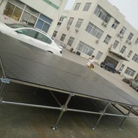 Scène mobile ronde en aluminium pour l'extérieur, plateforme de scène en contreplaqué portable, scène Layher circulaire à vendre
