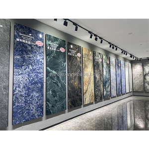 Gạch phòng tắm tường và sàn bề mặt tường gạch sứ màu xanh trông giống như đá phiến đá tự nhiên foshan thiêu kết - Product Image 2